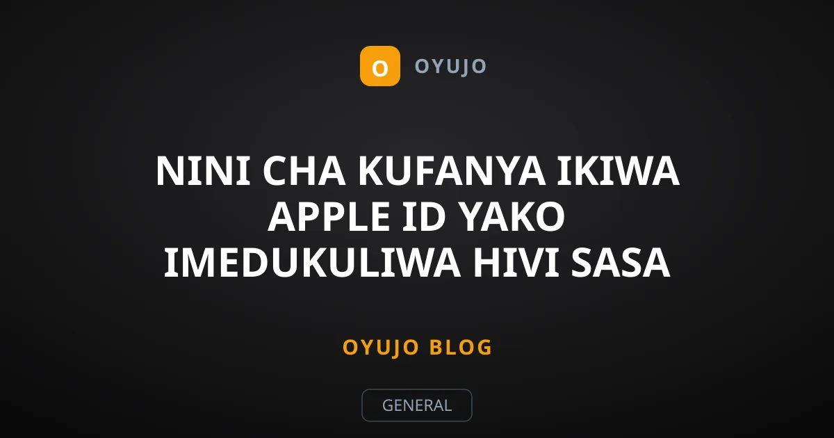 Nini cha Kufanya Ikiwa Apple ID Yako Imedukuliwa Hivi Sasa